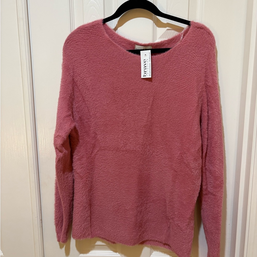Women's Crew Neck Sweater - Dusty Rose